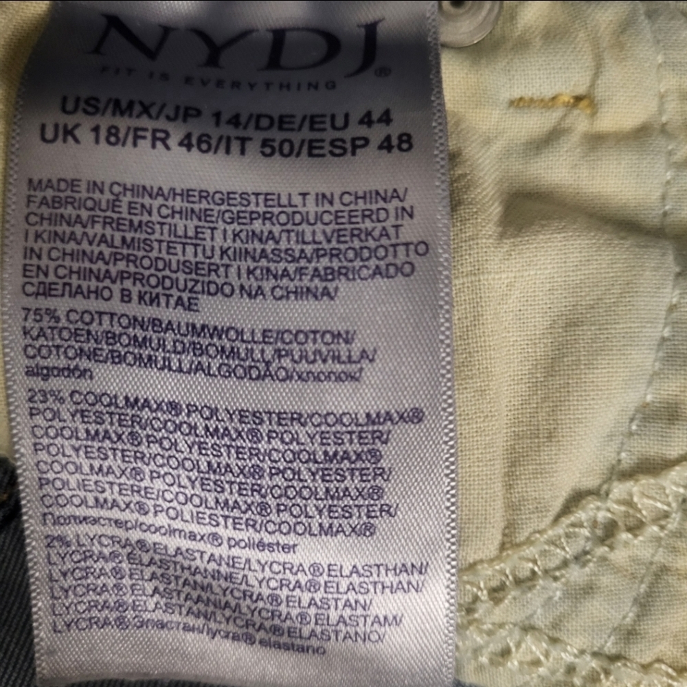 NYDJ Marilyn Straight jeans Featuring their signature Lift-Tuck Technology Sz 14 - Picture 7 of 7
